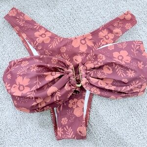 SHEIN Floral Bikini in Mauve and Peach